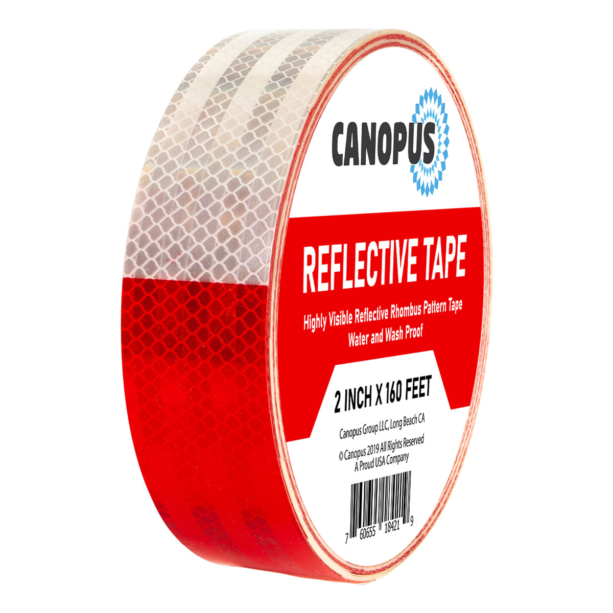 Reflective Tape, DOT-C2 Waterproof Red-White Adhesive – Canopus Direct