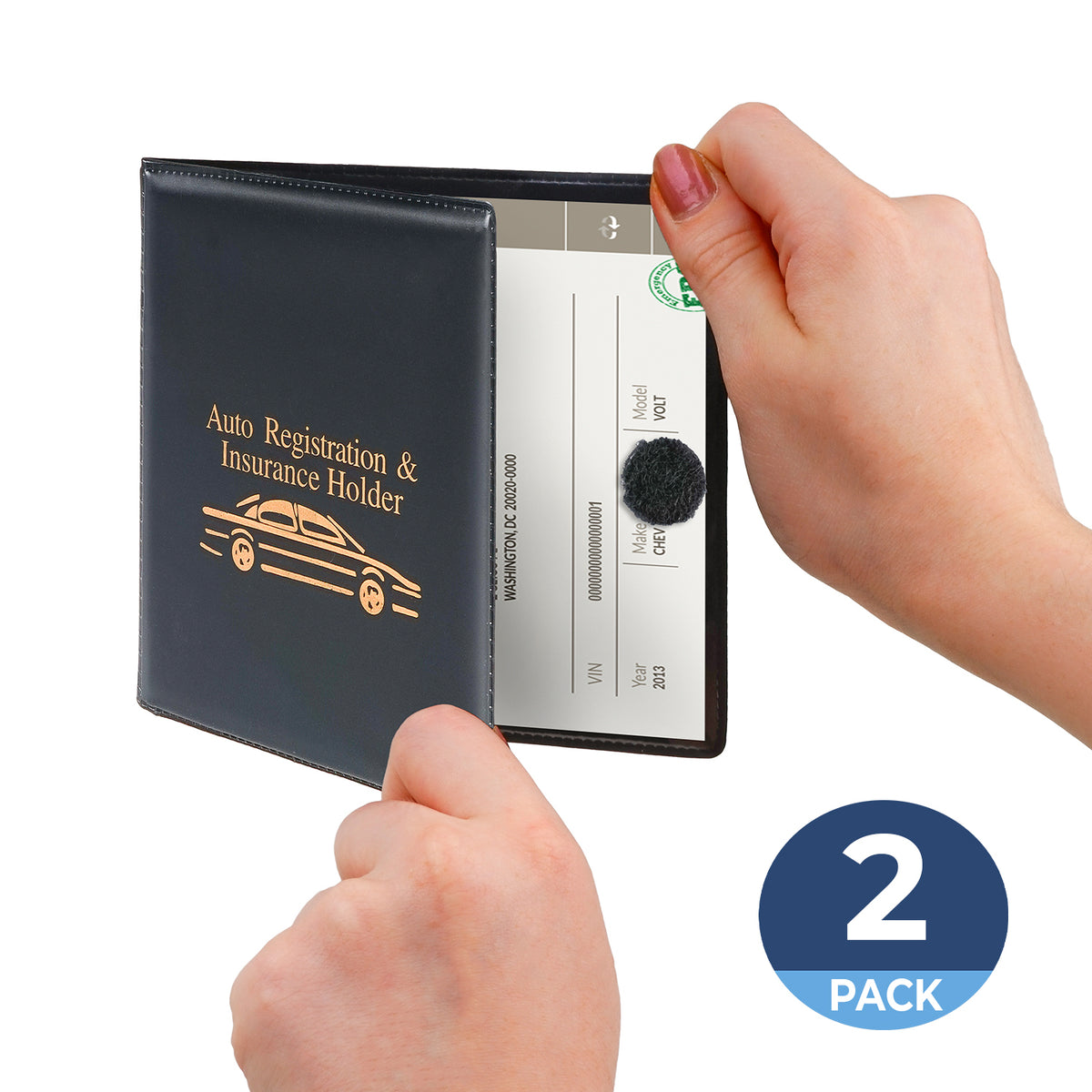 Registration and Insurance Card Holder, Car Document Holder, Wallet fo ...