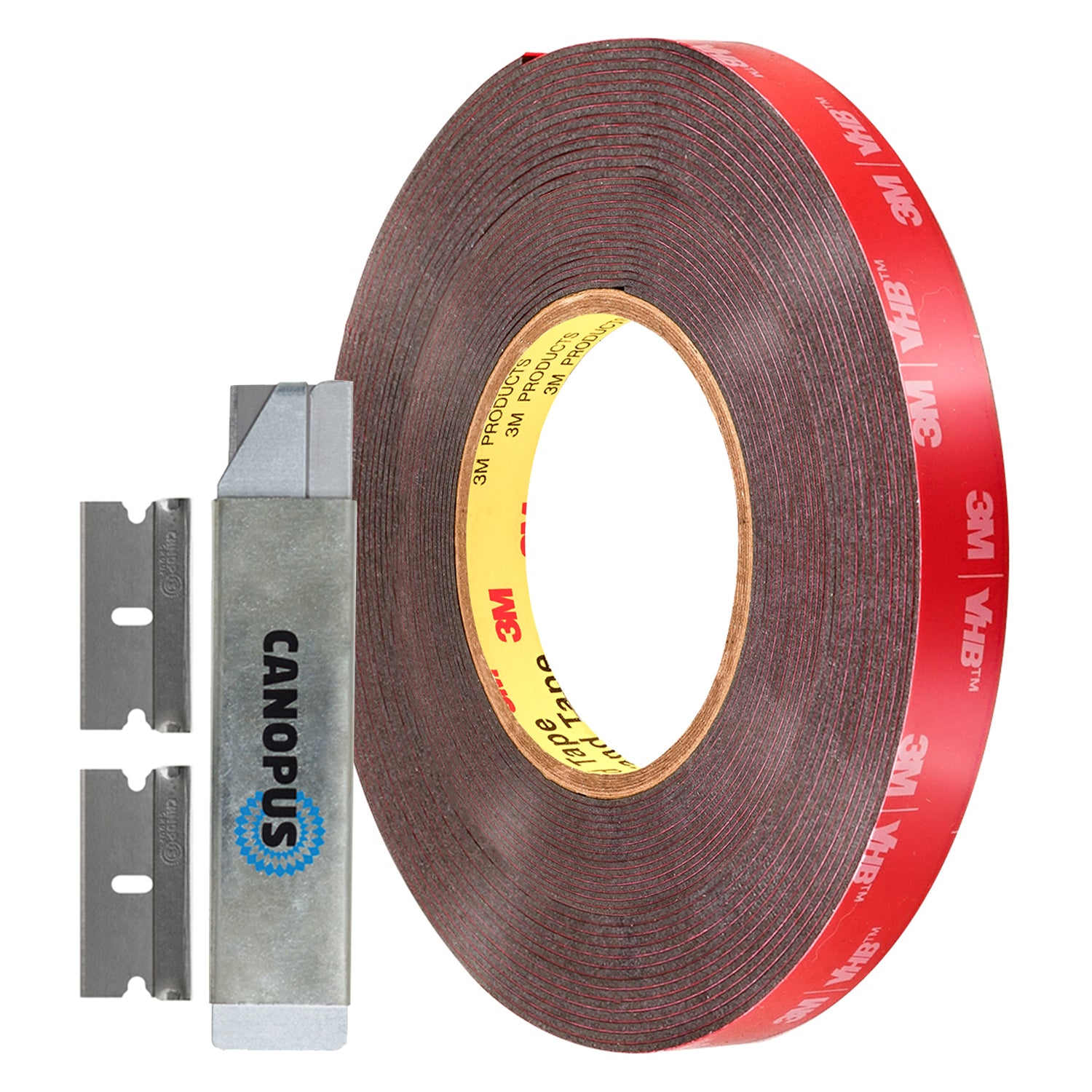 06382 Automotive Acrylic Plus Attachment Tape, Black, 0.5in x 20yd ...
